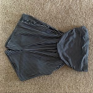 Black & White Striped Romper Size Small